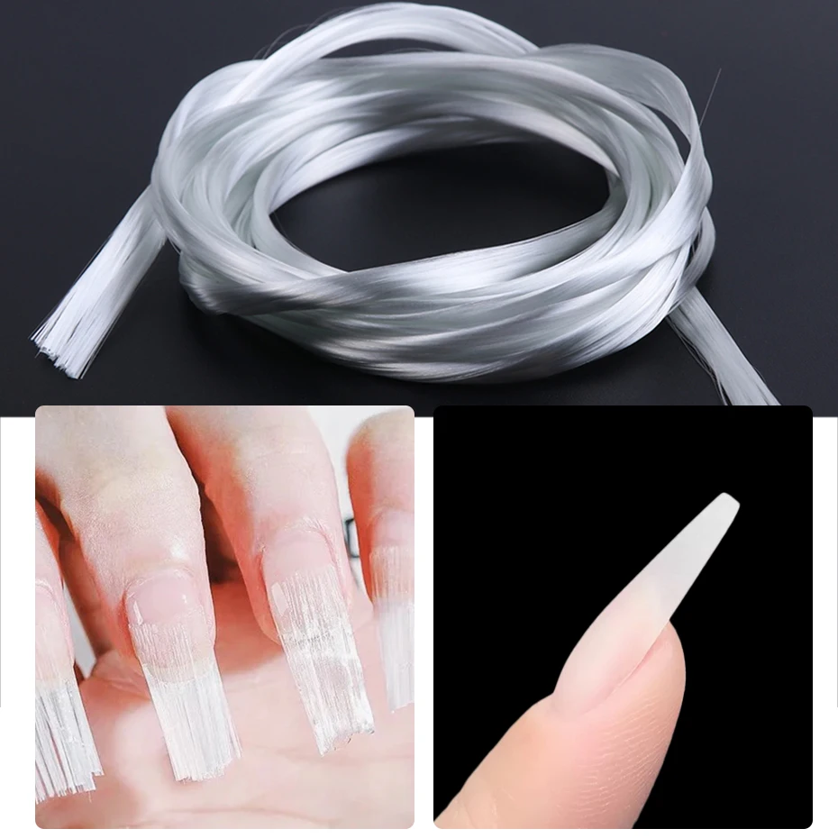 15ml Acrylic Gel For Nail Extension Kit French Tips Silk Fiberglass Brush Nail Art Forms Tools Gel Polish Manicure CH1800-1 images - 6