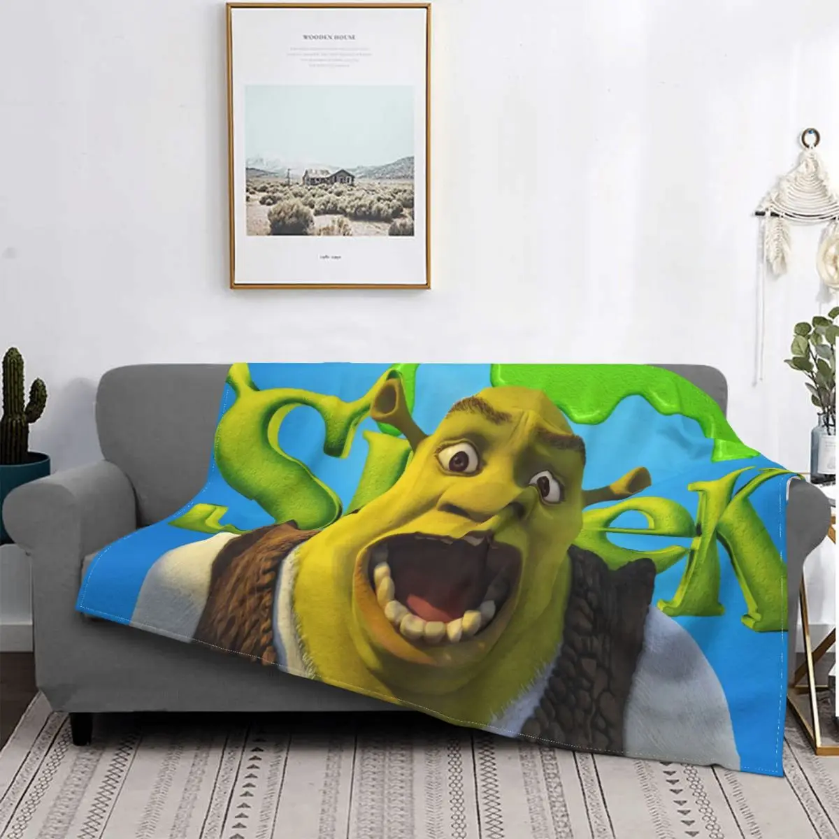 

Шрек аниме одеяло теплое флисовое мягкое Фланелевое фильмы плед одеяло для спальни диван для улицы осень