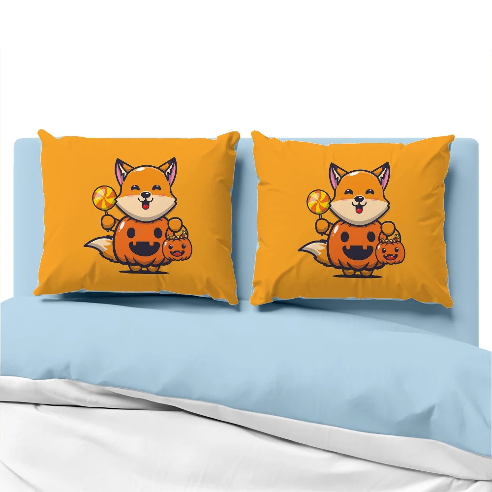 

Cartoon halloween Pillow cover Luxury Decorative pillow case for sofa Bedding Pillowcase lovely Pillowcovers for kids fox