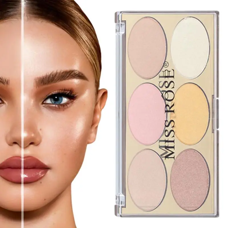 

Highlighter Makeup Makeup 6 Colors Powder Palette Makeup Shimmer Glow Makeup Long Lasting And Blendable Formula