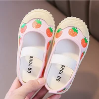 childrens flats floral canvas shoes for girls korean version princess cartoon soft bottom baby casual shoes chaussure fille new