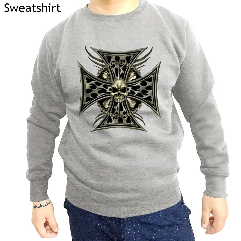 Мужская хлопковая толстовка модные мужские толстовки байкерская с железным