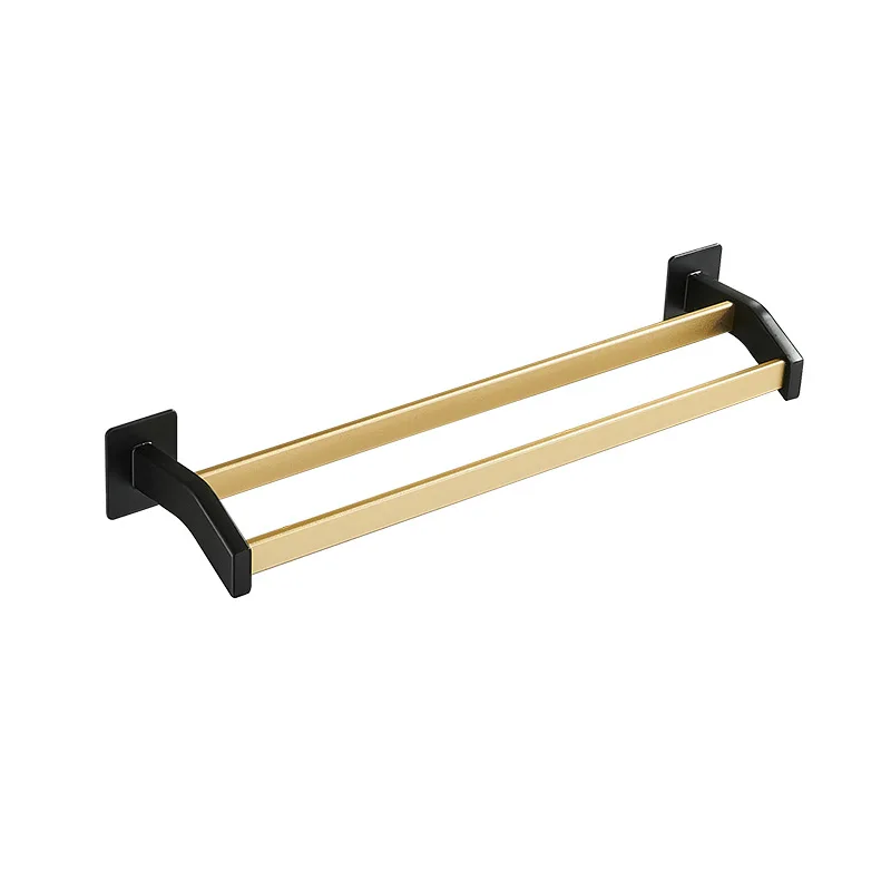 

Space aluminum towel bar bathroom single and double bar towel rack slippers wall hanging rack toilet towel bar