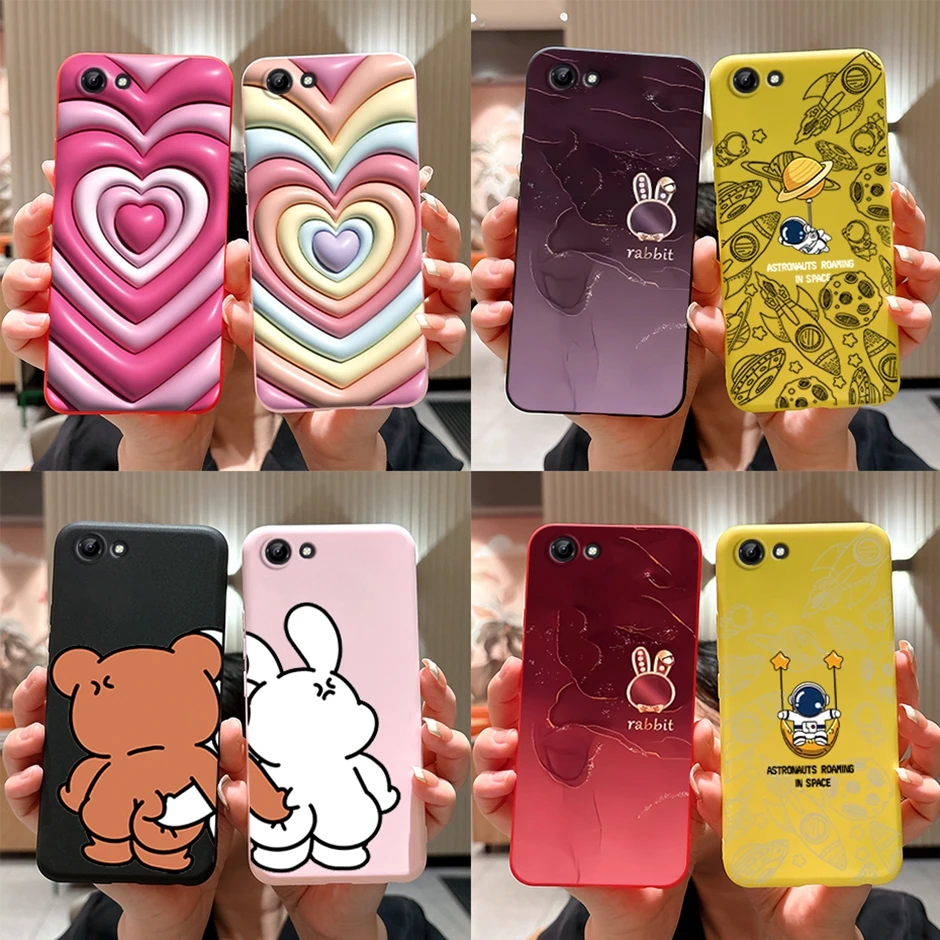 Защитная задняя крышка для vivo Y81 с прямыми краями уникальный модный милый