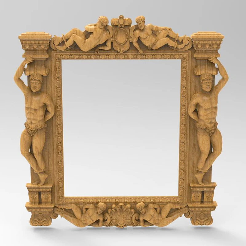 Декоративная рамка _ 134 3d STL модель для фрезерного станка с ЧПУ гравер рельефный