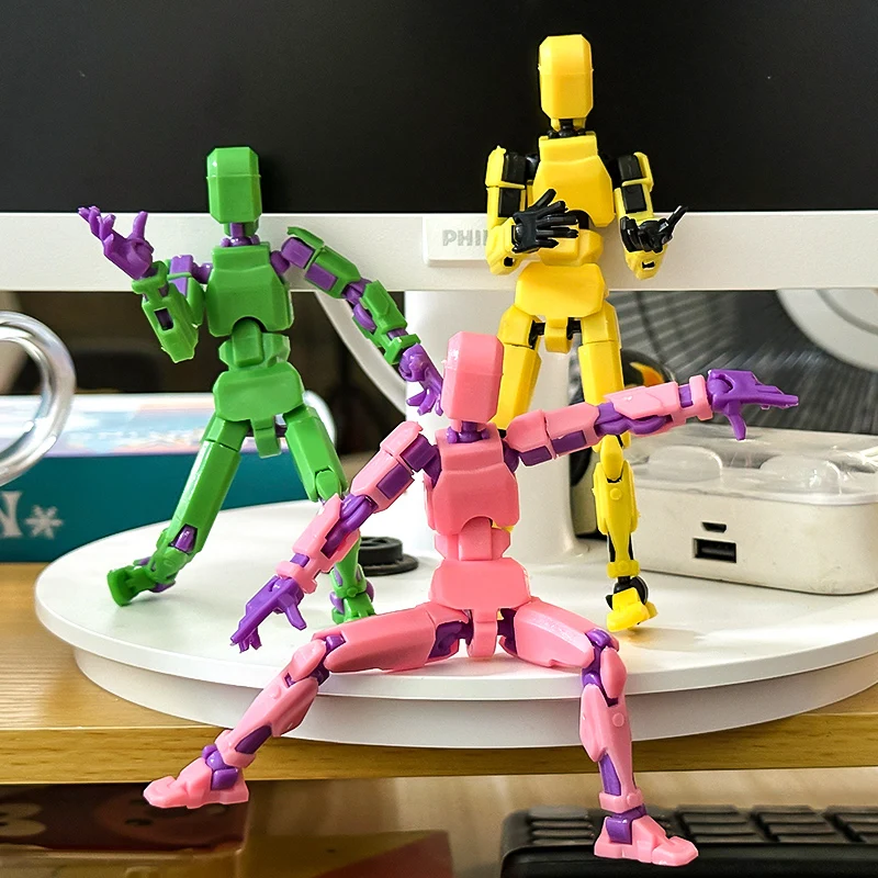 3D Печатная Фигурка Робота Многошарнирный Мобильный Манекен С Оружием Настольные