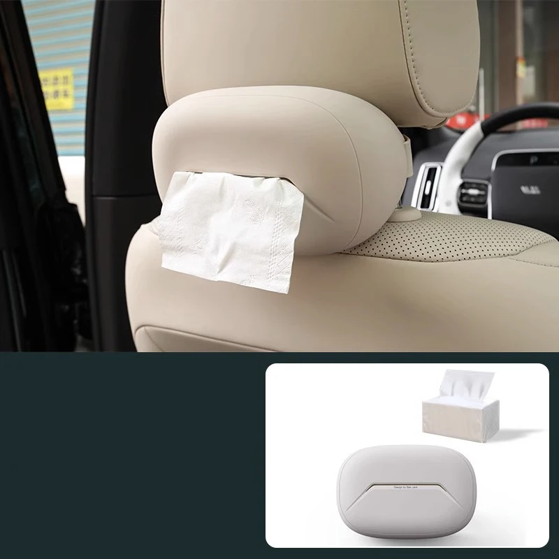 

Для Li Lixiang L6 L7 L8 L9, Стайлинг автомобиля, искусственное украшение на подголовник из силикона, Автомобильный интерьер, бумажная коробка, автомобильные аксессуары