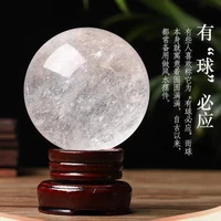 natural white crystal ball transfer ball seven star array ornaments original stone grinding support identification gift giving