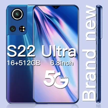 New S22 Ultra Smartphone Android 10.0 7.3 HD Inch Mobile Phones 16GB+512GB Cellphones Celular 5G Phone Global Version handys
