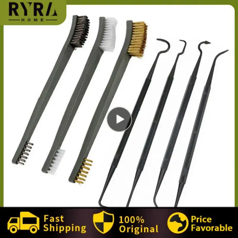 

1~10PCS Hand Brush Double Head Wire Brush Steel Brass Nylon Cleaning Brush 170mm For Metal Rust Removal Polishing Manual Tool