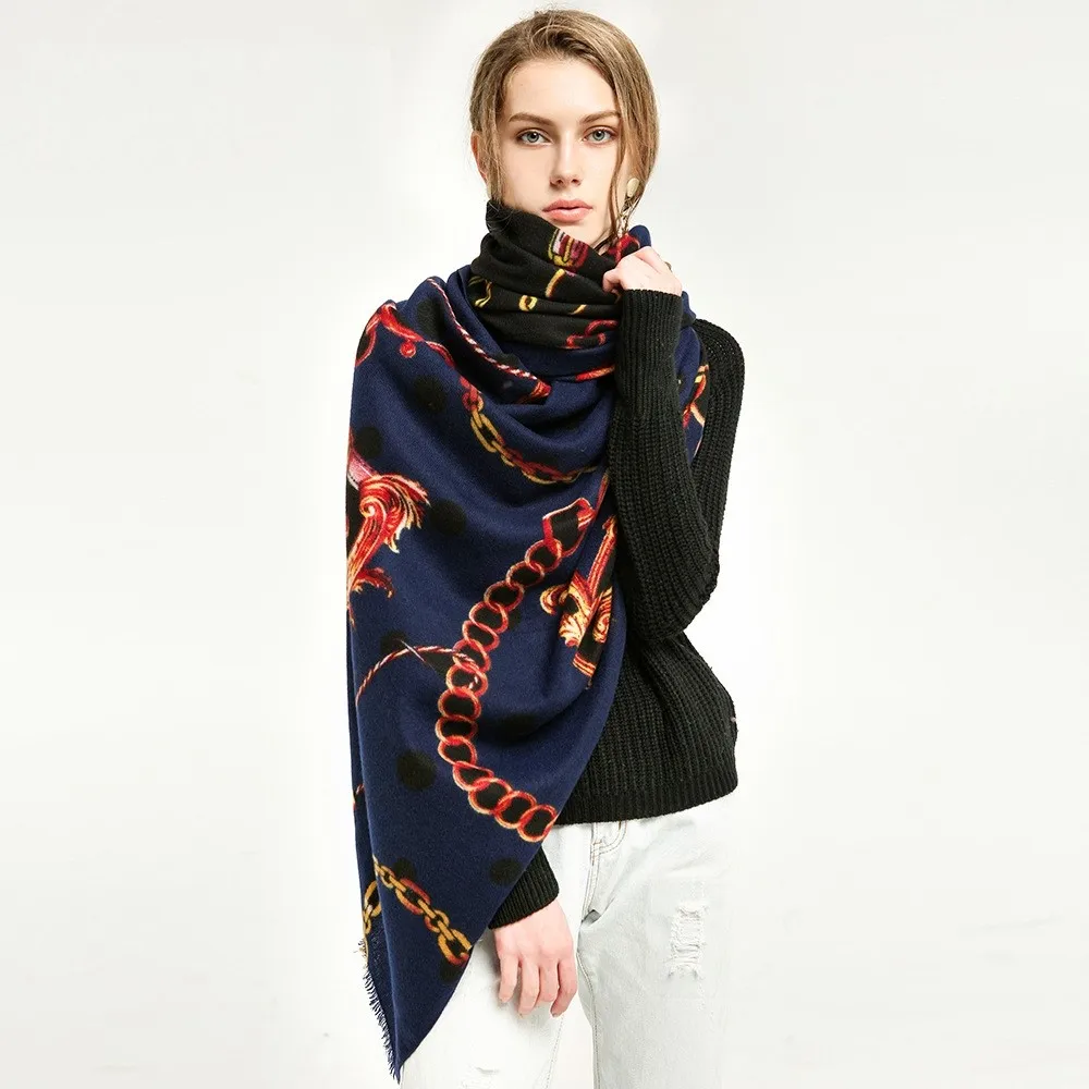 

Autumn and Winter New Scarf wool spinning Female British Bagh Bristled Cashmere Scarf Shawl Dual-use Thick Couple Scarf