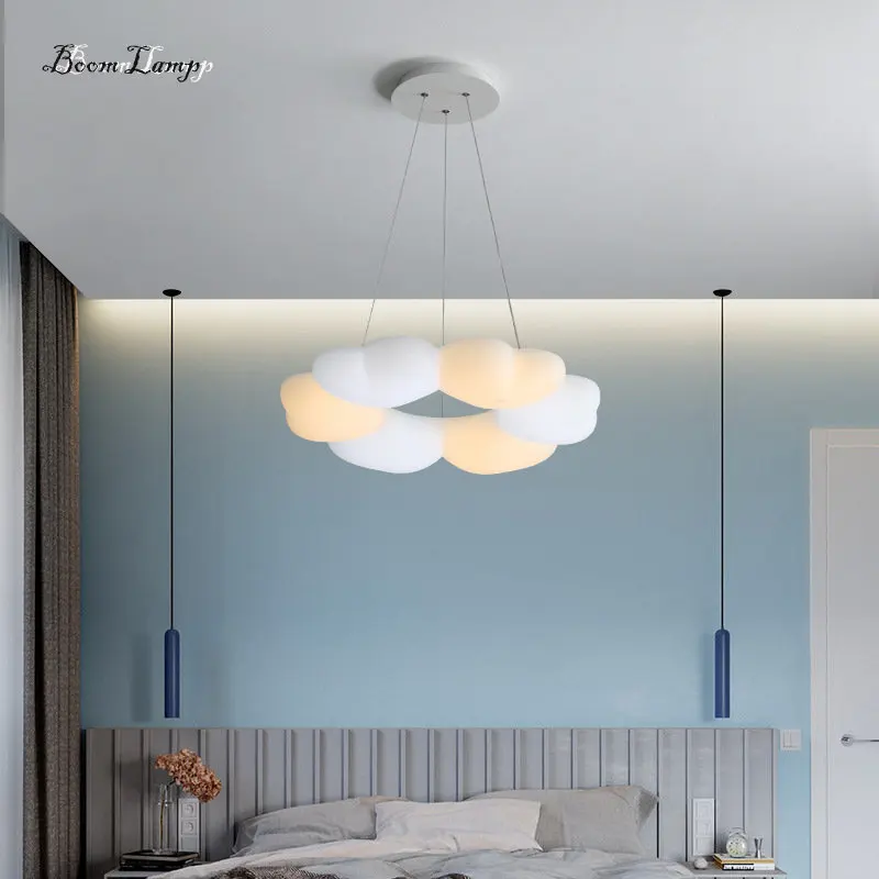 

Modern LED Pendant Lamps Flower Hanging Lighting for Dinnin Living Room Decor Princess Girl Room Ceiling Cloud Lamp