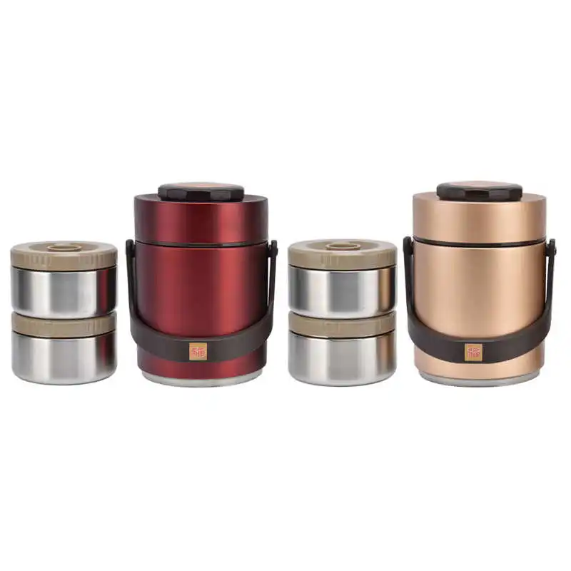 

Изолированный пищевой контейнер, портативный изоляционный Ланч-бокс из нержавеющей стали для путешествий и работы