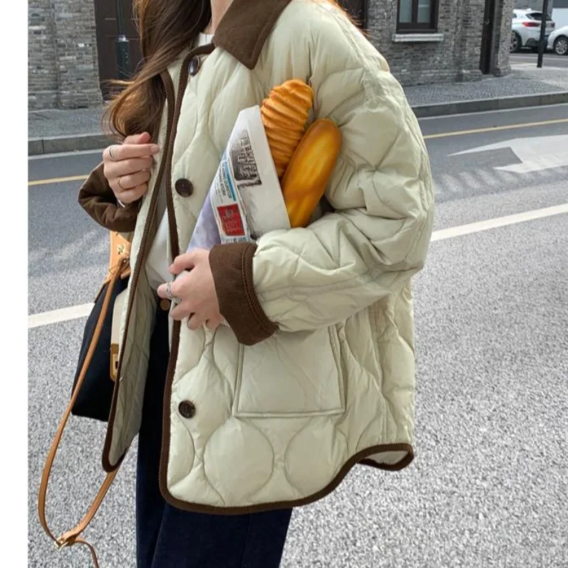 Dimanaf 2024 осенние женские парки пальто куртки короткая верхняя одежда новые