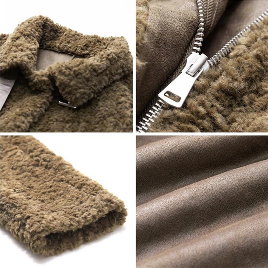 Mid-length Winter Thicken Faux Lambwool Teddy Coat Women Plush Warm Overcoat Oversized 4XL Loose Casual Korean Snow Wear Outwear