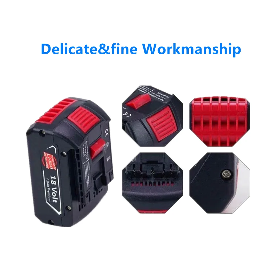 

Аккумулятор 18 в 10000 мАч для электродрели Bosch, литий-ионный аккумулятор BAT609, BAT609G, BAT618, BAT618G, BAT614, 3601H61S1 0, зарядное устройство