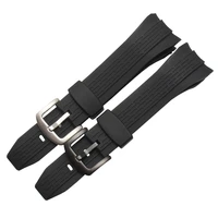 hot the silicone rubber tape for seik o7t62 ohto black strap watch accessories
