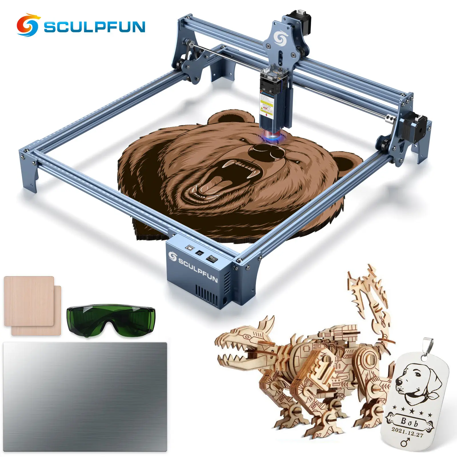 

SCULPFUN S9 High Precision Laser Cut mini laser engraving machine for wood factory price Laser Marking Machine