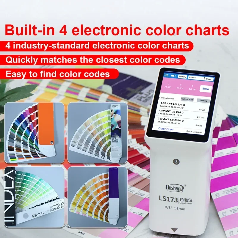 Фото Колориметр Colorimeter Color Meter LS173 D/8 ° Профессиональный портативный колориметр с анализатором цвета сенсорных экранов для автомобильной краски №4