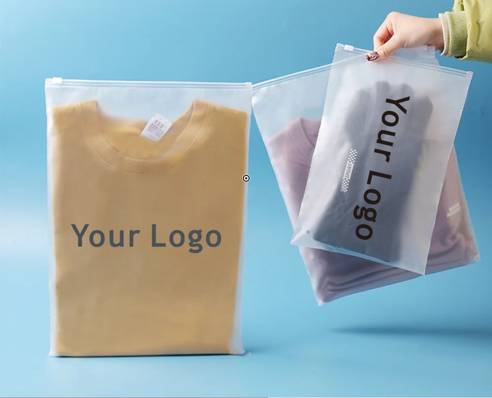 50 szt. Niestandardowe przechowywanie matowych torebek na zamek błyskawiczny Odzież domowa Koszule Biznesowe torby do pakowania produktów dla