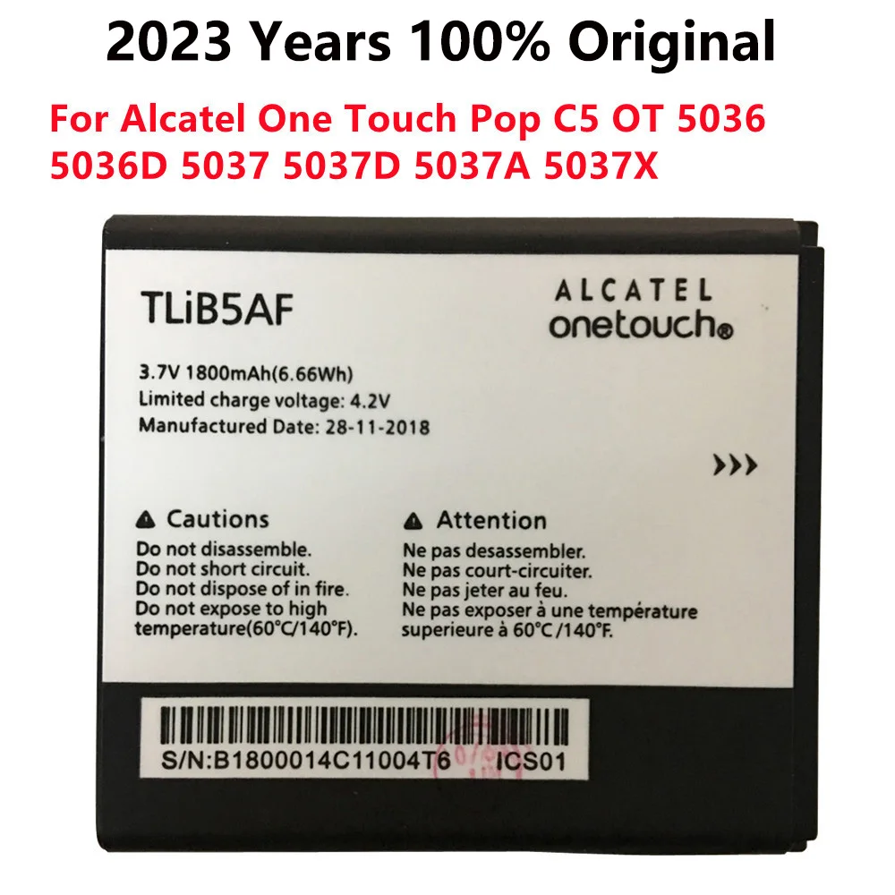 1800mAh! Новый аккумулятор TLiB5AF для Alcatel One Touch Pop C5 OT 5036 5036D 5037 5037D 5037A 5037X