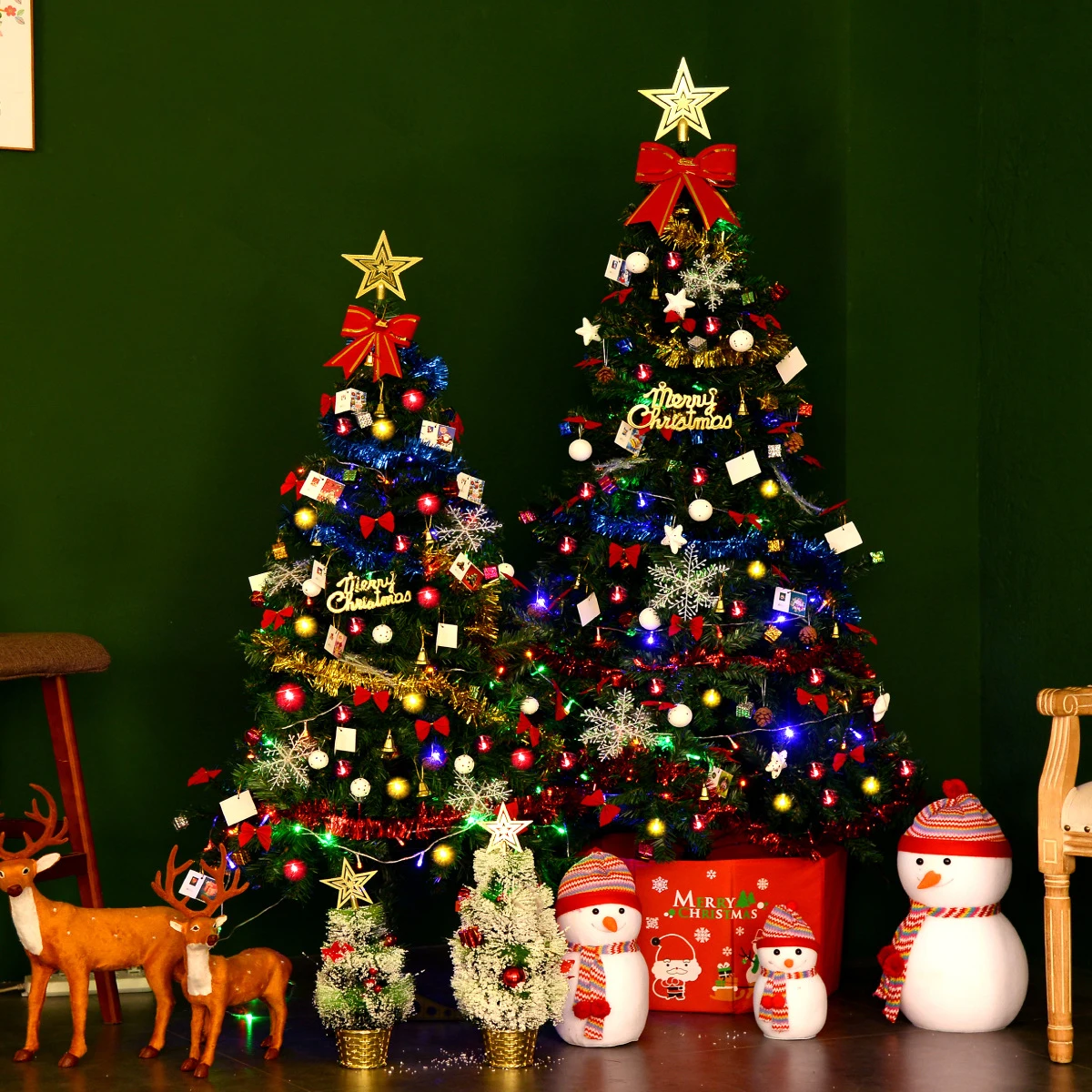 

Рождественское украшение для дома, золотой, серебряный, красный бант, украшения для рождественской елки, шары, снежинки, Рождество 2023, новог...