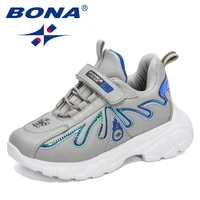 bona 2022 new designers high quality childrens shoes breathable sneakers boys lightweight kids shoes soft bottom running shoes
