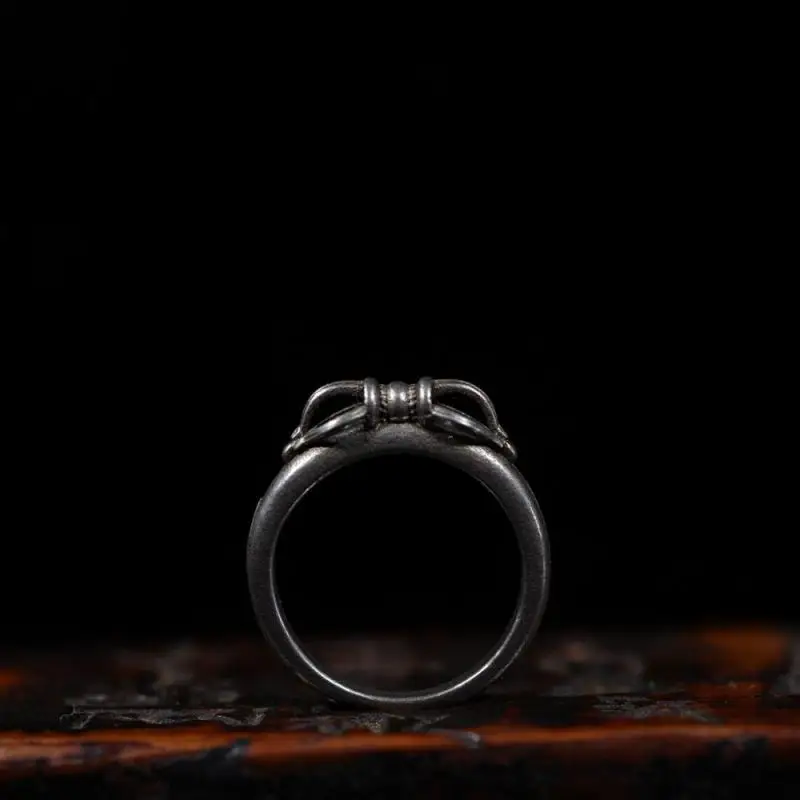 Старинная железная Статуэтка из метеорита, статуэтка Будды, кольцо Vajra