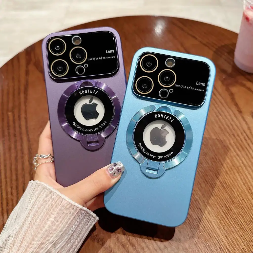 

Magnetic Holder Stand Phone Case For Iphone 13 11 12 14 15 Pro Max 15 Plus Large Fashion Window Cover For IPHON 13 14 15 Promax