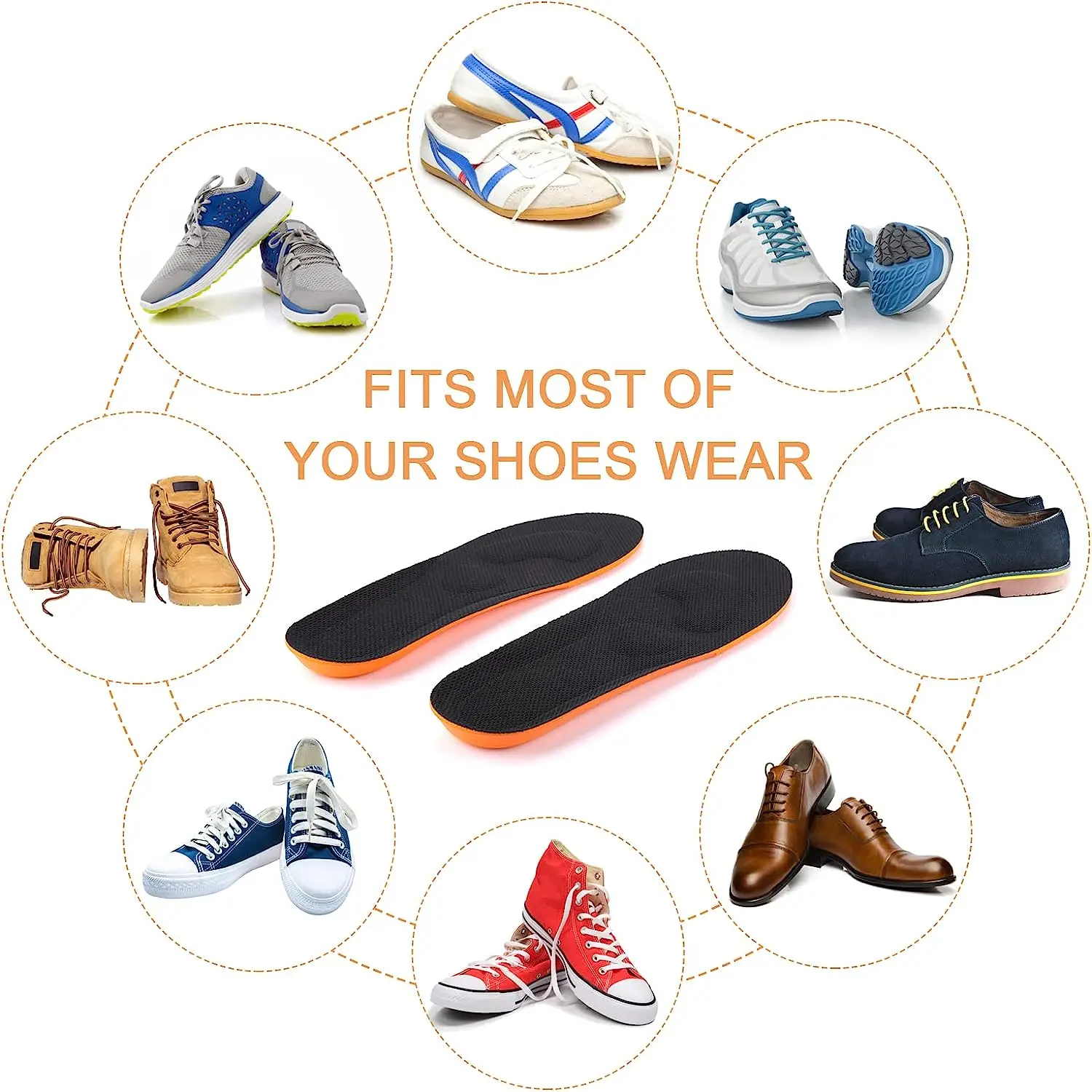 Plantar Fasciitis Feet Insoles Arch Supports Orthotics Inserts Men Women Cropped Insole Relieve Flat Feet High Arch Foot Pain