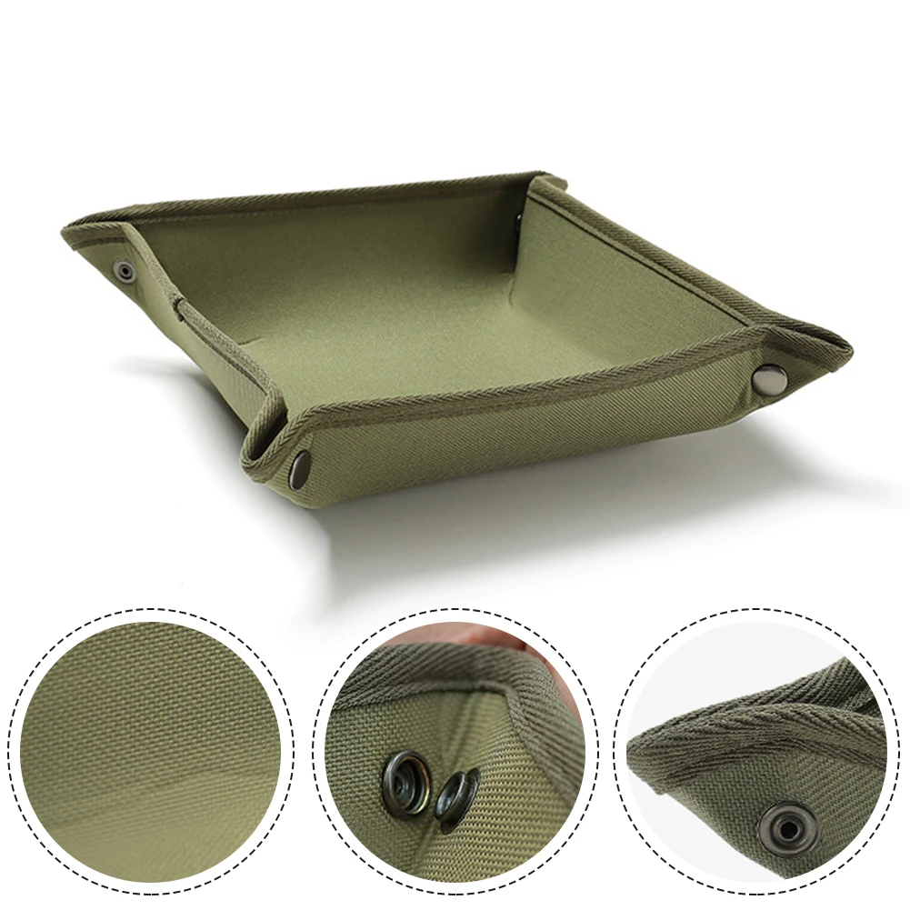 

Outdoor Camping Picnic Square Canvas Tray Accessories Storage Table Storage Bag Desk Box For Camping Hiking