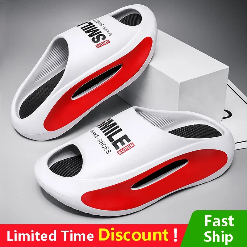 

New Summer Sneaker Slippers For Women Men Thick Bottom Platform Slides Soft EVA Hollow Unisex Sports Sandals Casual Beach Shoes