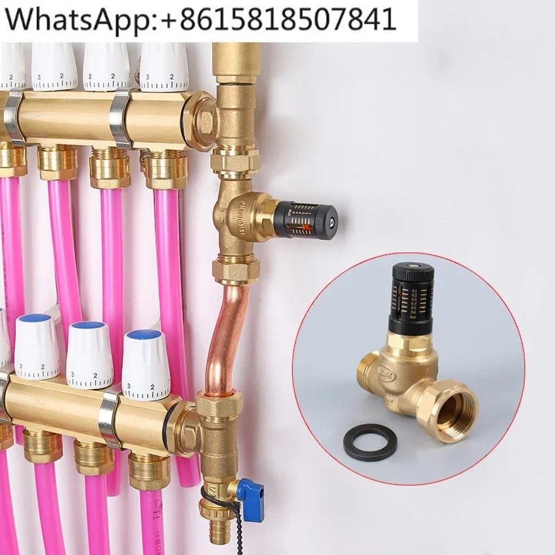 Латунный Регулируемый обводной клапан дифференциального давления в сборе