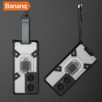 bananq shockproof armor case for xiaomi 10t 11 11t 12x 10s x4 pro lite utral poco m3 space capsule with rope magnetic ring cover