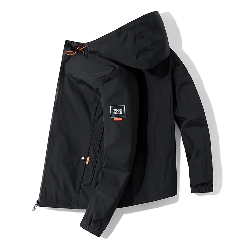

2022 Bomber Jacket Men's Windbreakers Zipper Coats Spring Autumn Slim Cargo Jacket Men Casual Sportswear Hooded Jacket for Men