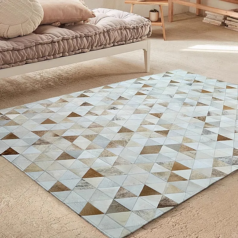 Ковер из натуральной воловьей кожи в американском стиле прикроватный