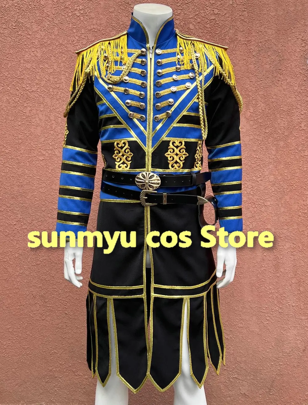 Костюм для косплея Ohsama Sentai King Ohger Ohkuwagata голубое пальто Rakuresu Hasuti