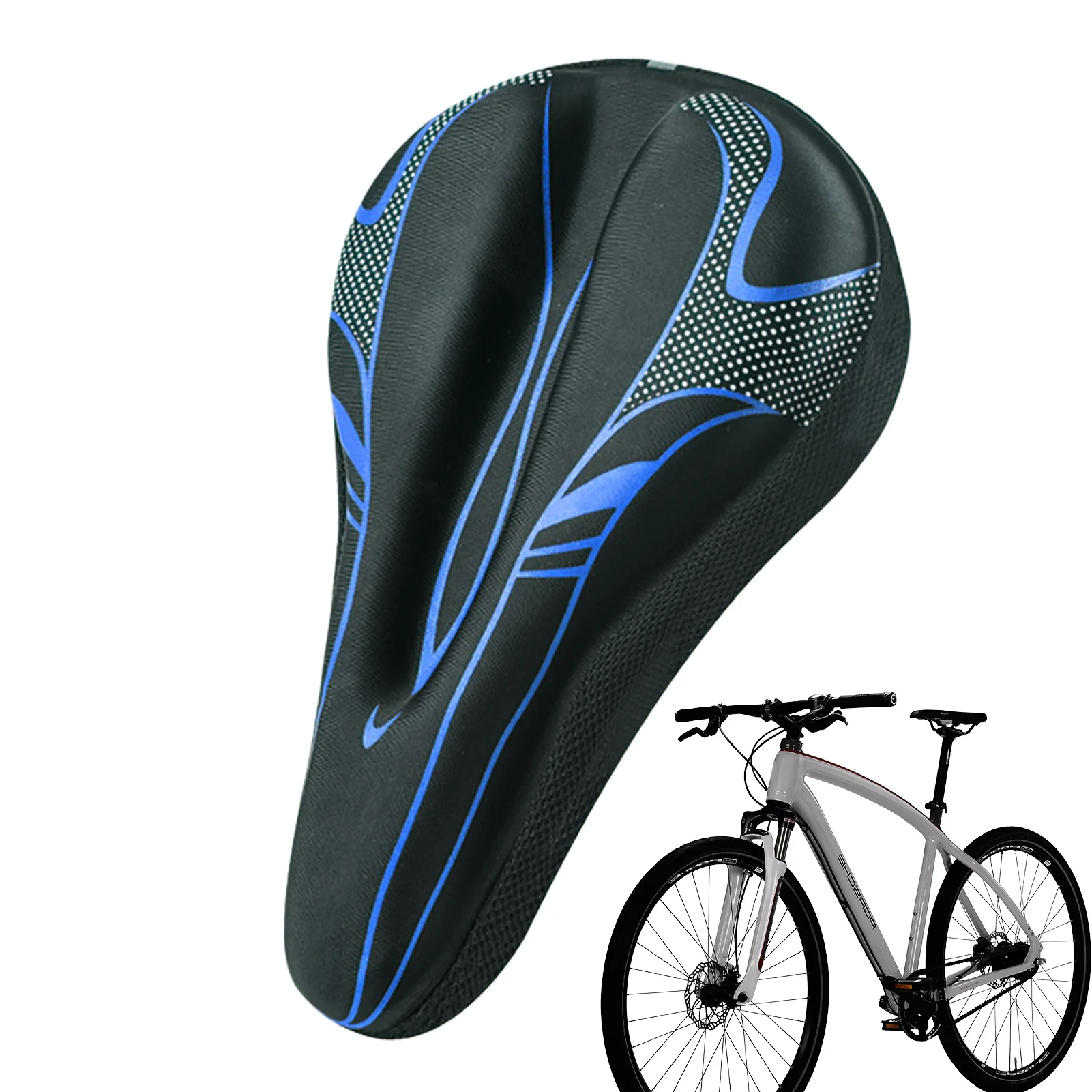 

Bicycle Saddle Cover 3D Breathable Gel Padded Bike Seat Soft Thickened Big Butt Bicycle Seat For MTB Road Cycling Accessories