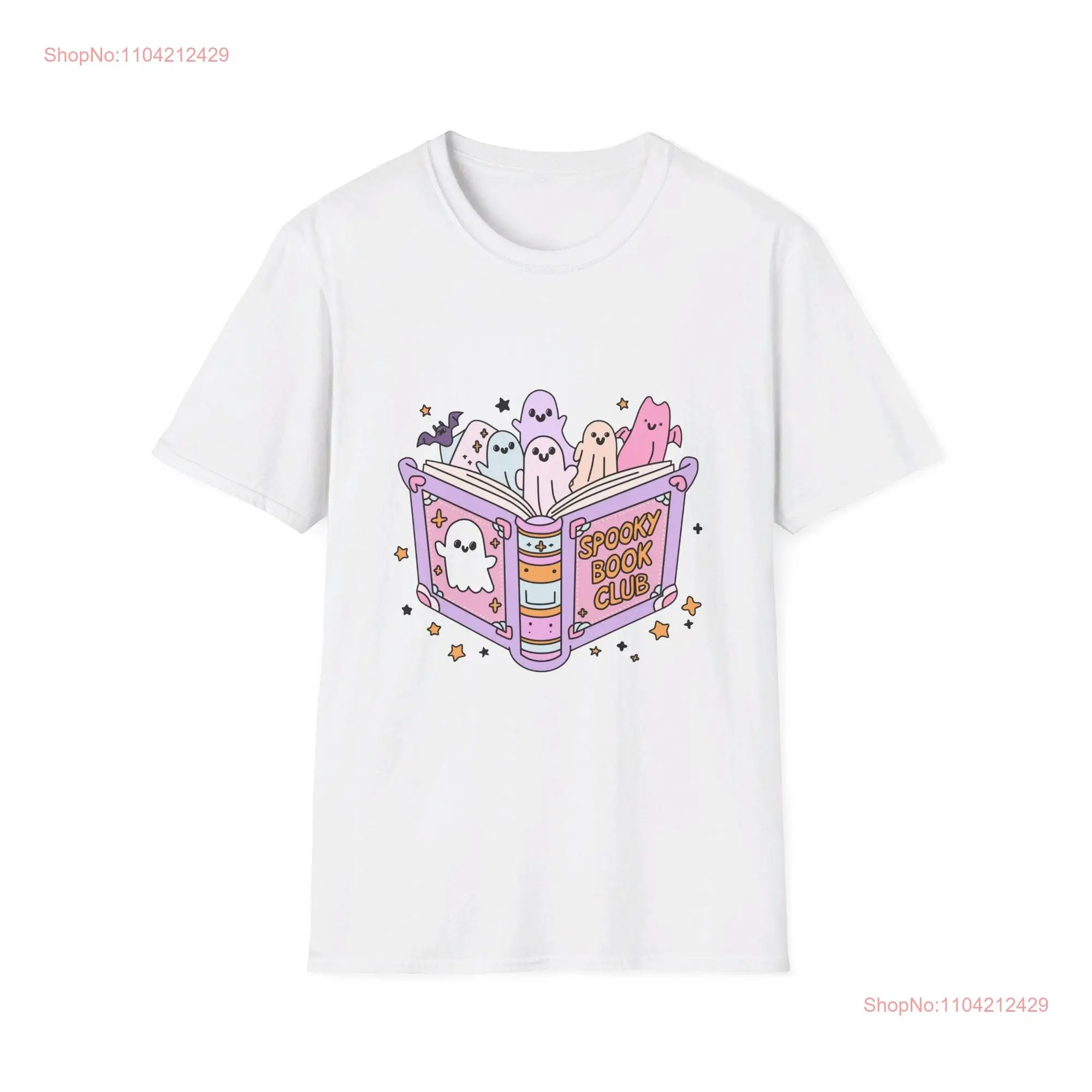 Футболка Spooky Book Club Ghosts Softstyle с длинными или короткими рукавами