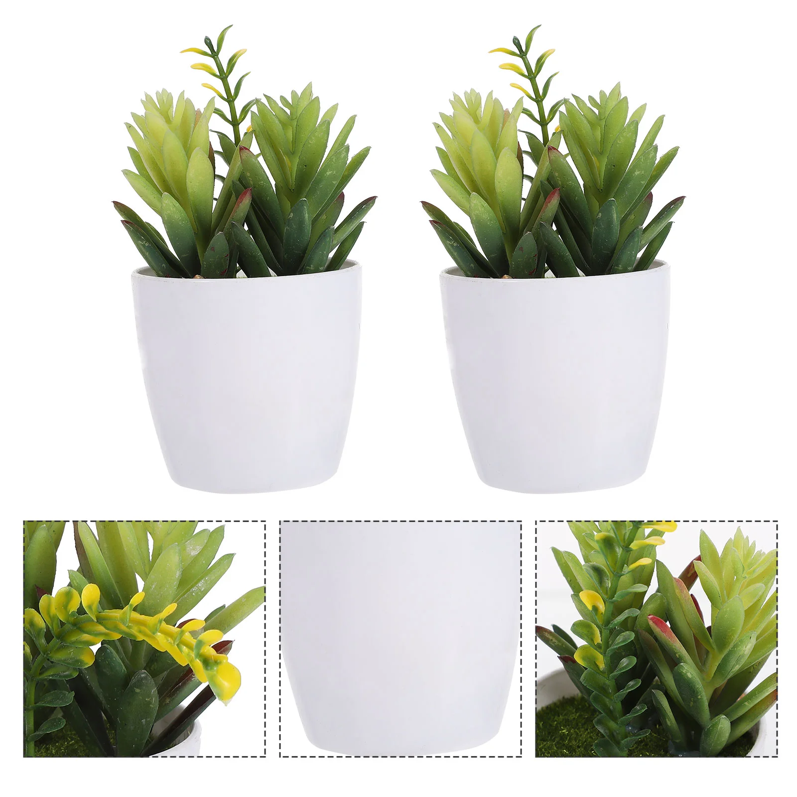 

Potted Fake Artificial Succulent Decor Faux Green Realistic Bedroom Shelf Bathroom Lifelike Shrubs Mini Decorations Succulents