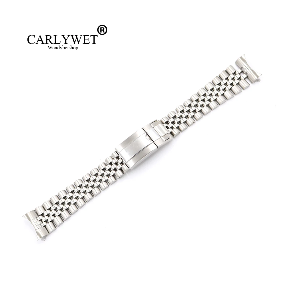 CARLYWET 22mm Hollow Curved End Solid Screw Links Replacement Jubilee Watch Band Bracelet Loops For Sekio SKX007 SKX009