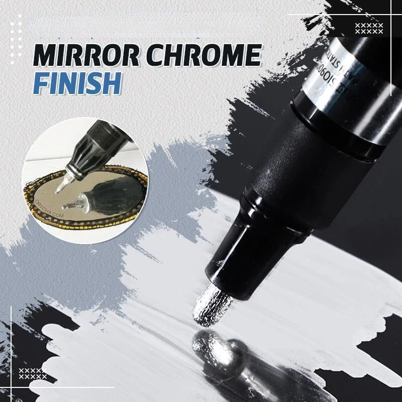 

Marker Silver Liquid Chrome Marker Fine Tip Permanent Fluent Writing Metal Waterproof UV Protection Paint Craftwork Pens