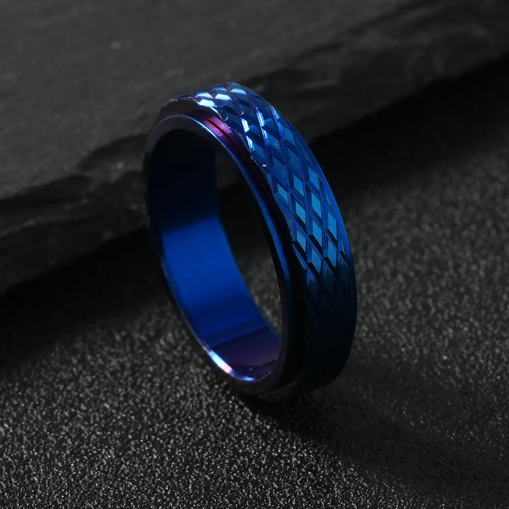 Антистрессовое тревожное сетчатое кольцо для пар мужчин и женщин вращающееся из