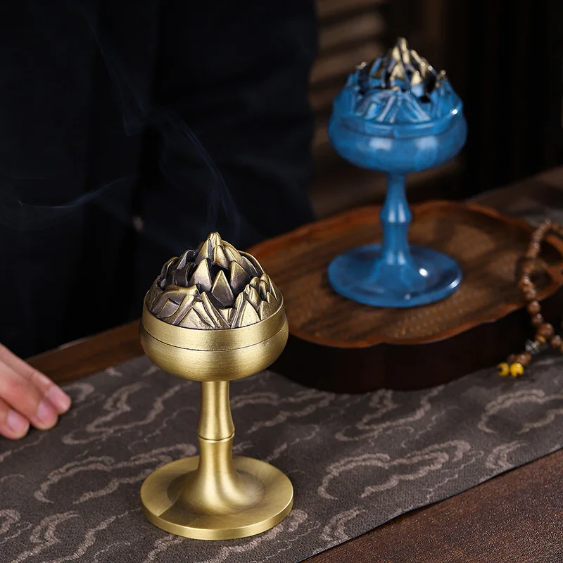 

Антикварная печь Boshan, чистая фотолампа, металлическая дзен китайская катушка, печь для благовоний, конусная курильница для украшения дома, ...