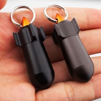 mini metal seal bottle waterproof container canister alloy capsule pill box outdoor edc tool sealed can survival gear keychain