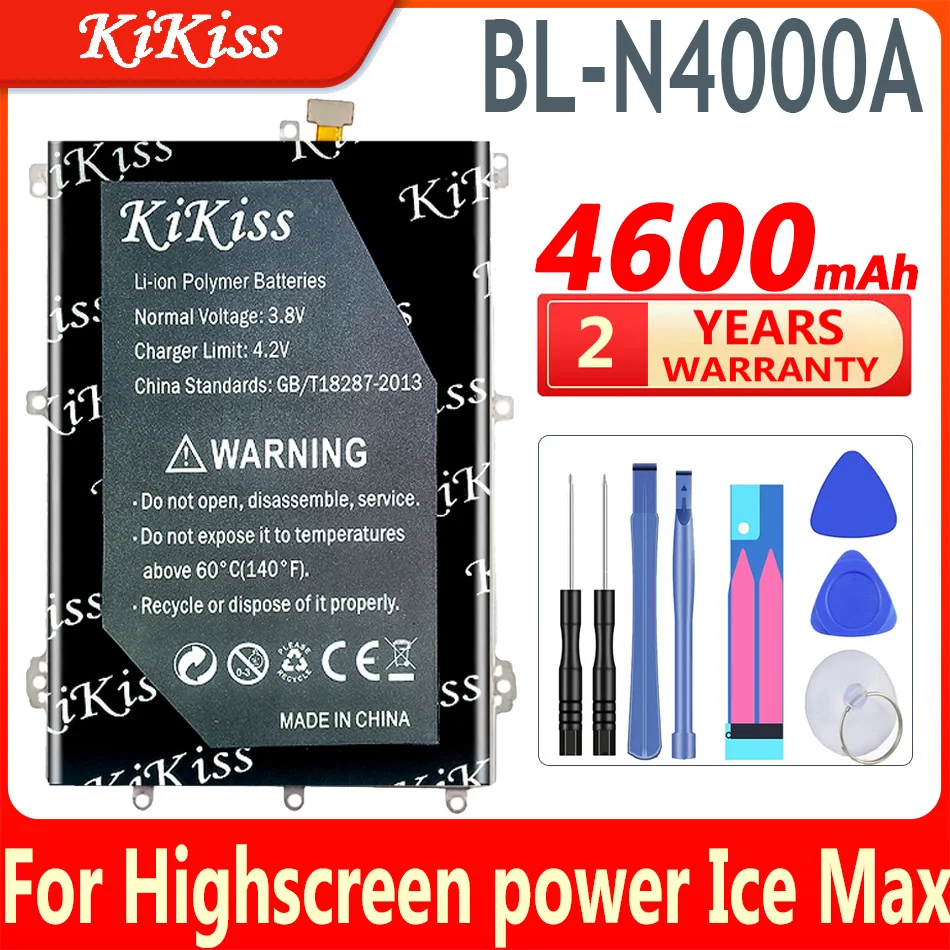 

Аккумулятор KiKiss, 4600 мАч, яркий, для Highscreen Power Ice Max IceMax, сменные батареи большой емкости