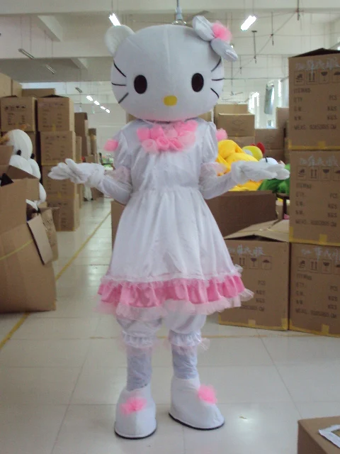 Милый костюм-талисман Hello Kitty розовый костюм для косплея кошки свадебная