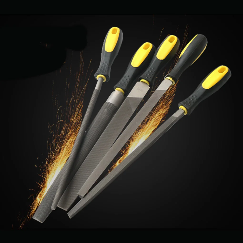 

5 Pcs/set Flat Round Rasps Carbon Steel Rasp Kit Woodworking Polishing Burr Removing Tool Set 10 Inch