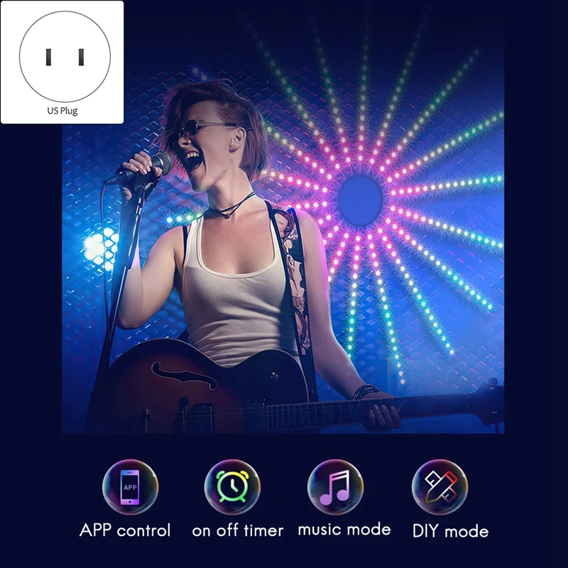 Светодиодная подсветка для музыки 30 светодиодов/м RGB Bluetooth полноцветное звездное