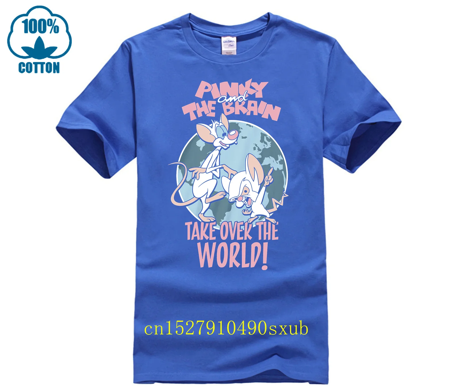 ОФИЦИАЛЬНАЯ ЧЕРНАЯ ФУТБОЛКА ANIMANIACS PINKY AND THE BRAIN TAKE OVER WORLD